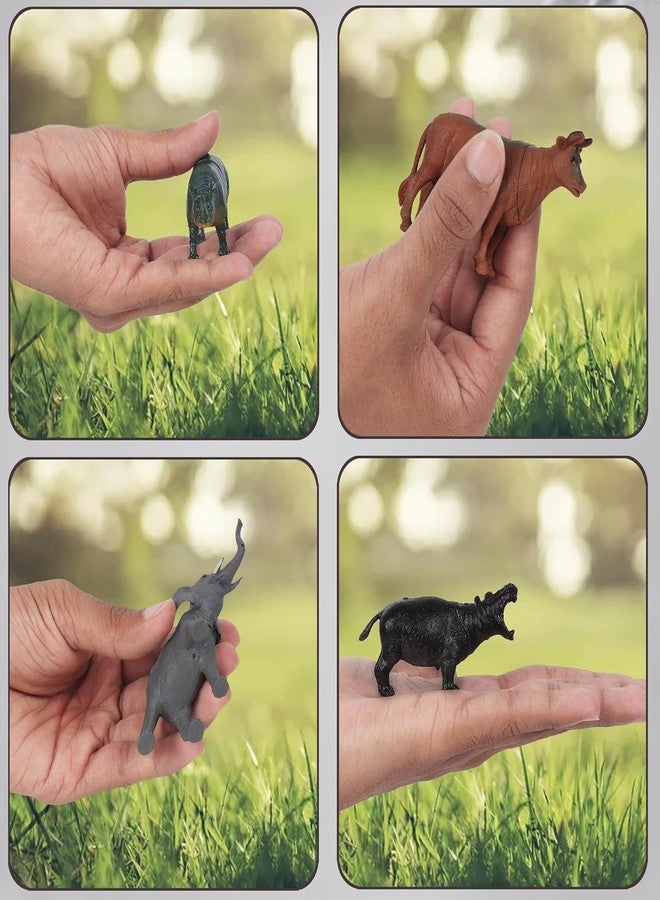 Mallexo مجموعة ألعاب حيوانات المزرعة المنزلية الواقعية من ماليكسو، 12 قطعة، للأطفال من عمر 3 سنوات فما فوق | مجسمات حيوانات الغابة البرية الصغيرة الجذابة، هدية عيد ميلاد للأولاد والبنات، تعليمية | قطع ديكور - Image 4